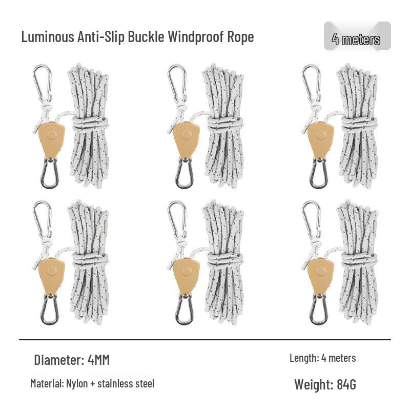 Outdoor Tent Guy Ropes with Tensioners