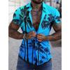 Men's Hawaiian Shirts Graphic Aloha Tree Turndown Sea 3D Print Street Daily Short Sleeve Button Clothing Palm Trees Beach