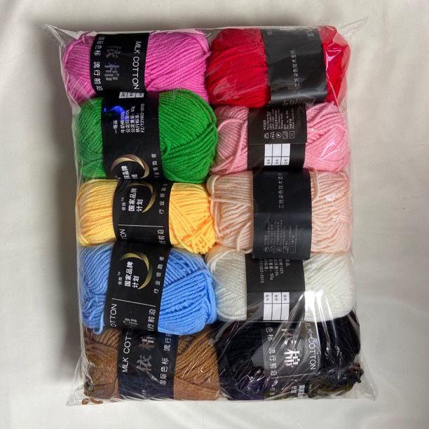 500 г/Лот 10 Клубков Пряжа из Хлопка Молочного Цвета Набор Рукоделие DIY Вязание Свитера Шарфа Крючком Комбинация Пряжи K… Еще