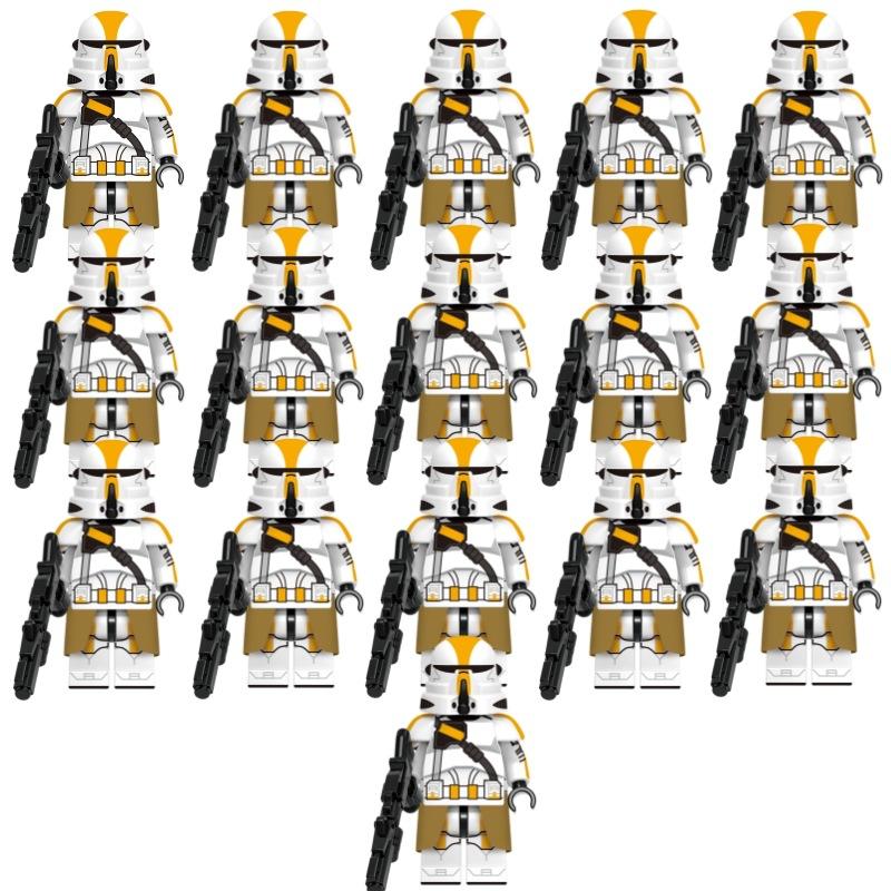 Star Wars Series 501st Clone Trooper Shock Trooper Wolfpack Airborne Building Blocks Toy Bag Set