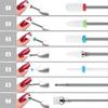 7pcs Ceramic Nail Drill Bits Set 2.35mm Acrylic Nail File Drill Bit For Manicure Pedicure Cuticle Gel Nail Polishing