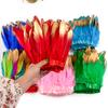 1Meter Dyed Golden Goose Feather Trims for DIY Craft Party Wedding Dress Carnival Ribbon Clothes Decor Plumas Accessories15-20cm