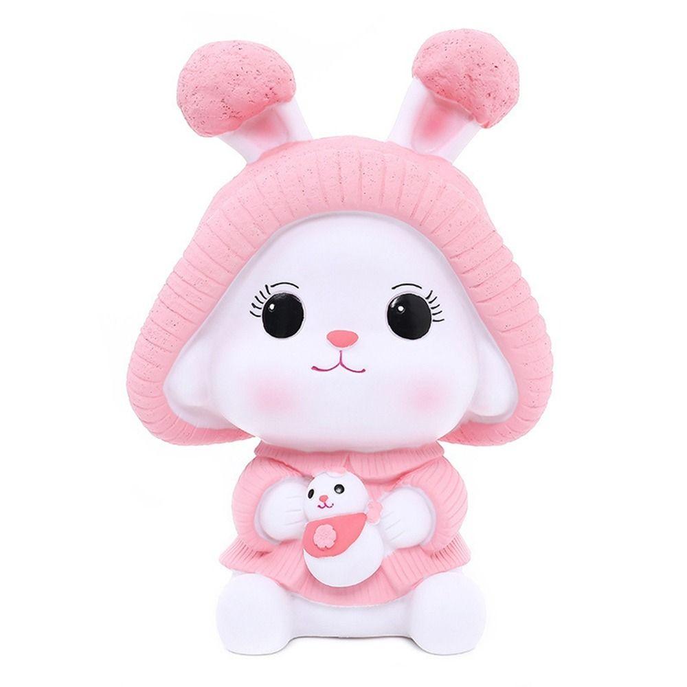 Милая копилка-свинка из винила с большим объемом для хранения, противоударная, прочная копилка-кролик для девочек