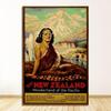 Vintage Wall Pictures Kraft Posters Coated Wall Stickers Home Decoration Kids Gift New Zealand Map Canvas Painting No Frame