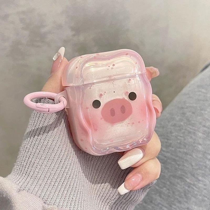 Pink Piggy is suitable for AirPods Pro 1/1 protective case, AirPods 1st Gen Apple Bluetooth earphone case