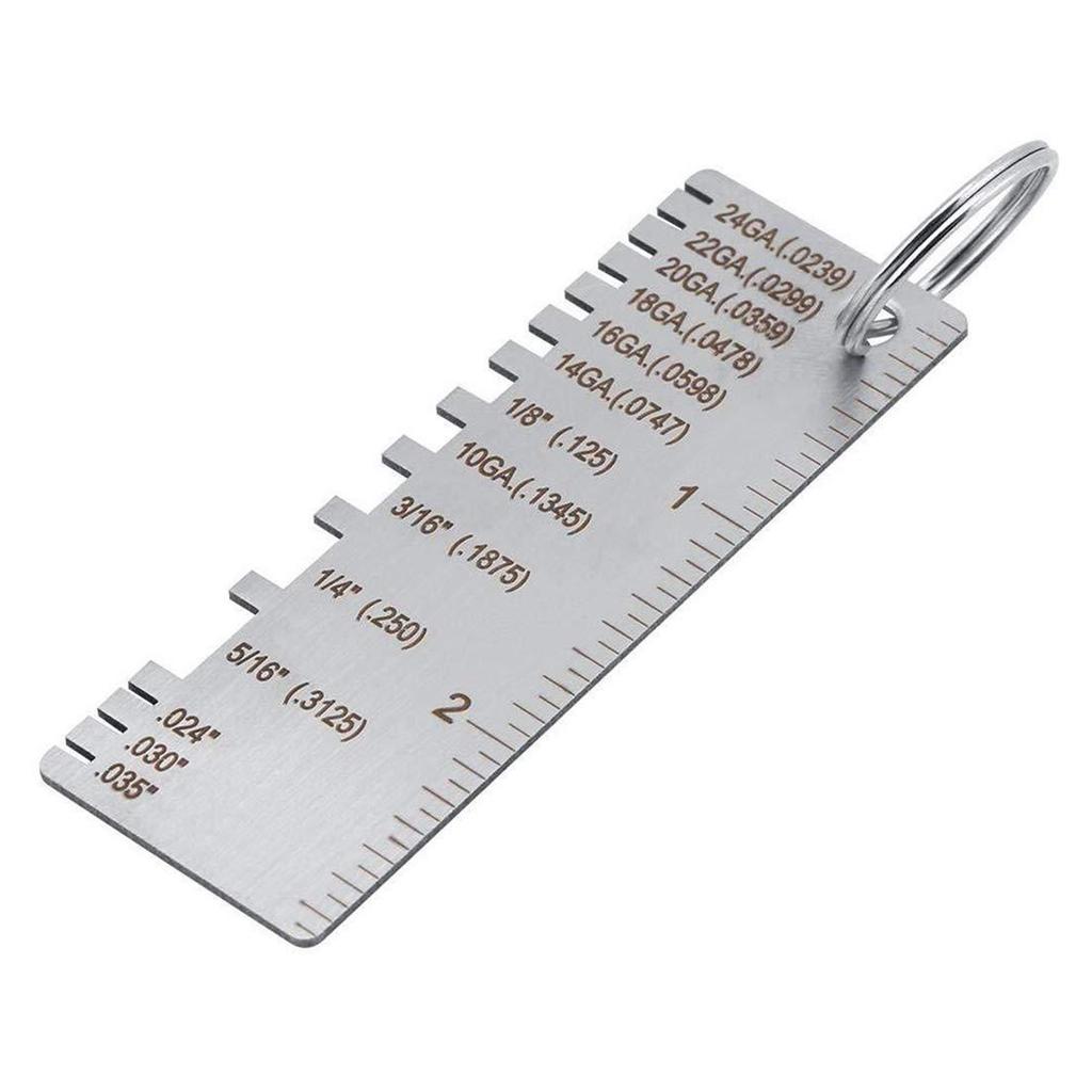 Стальной двухсторонний измеритель проволоки и толщины листового металла Круглый двухсторонний измеритель проволоки для сварки и механической обработки