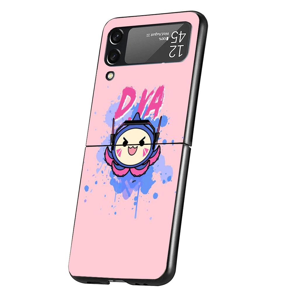 Game O-Overwatchs-DVA Phone Case For Samsung Galaxy Z Flip 7 6 5 4 3 5G Cover ZFlip7 ZFlip6 ZFlip4 ZFlip5 ZFlip3 Coque Fundas Ga