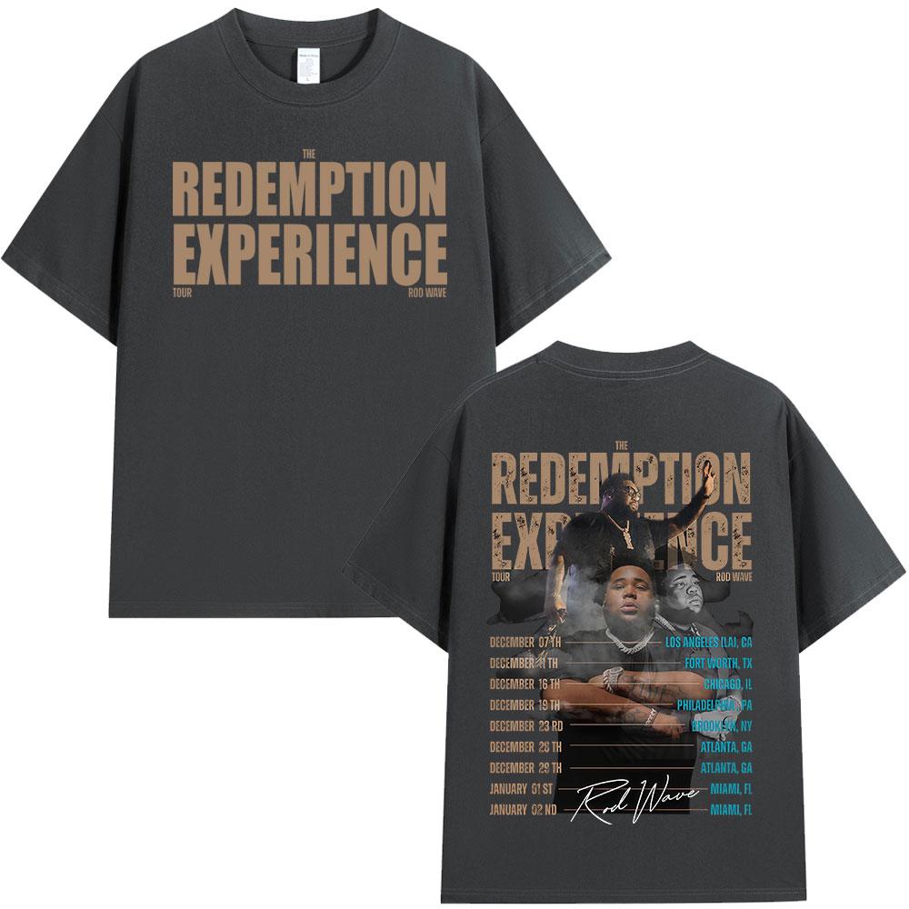 2026 Rap Artist Rod Waves The Redemption Experience Tour Mens and Womens Clothing HipHop Fashion TShirts