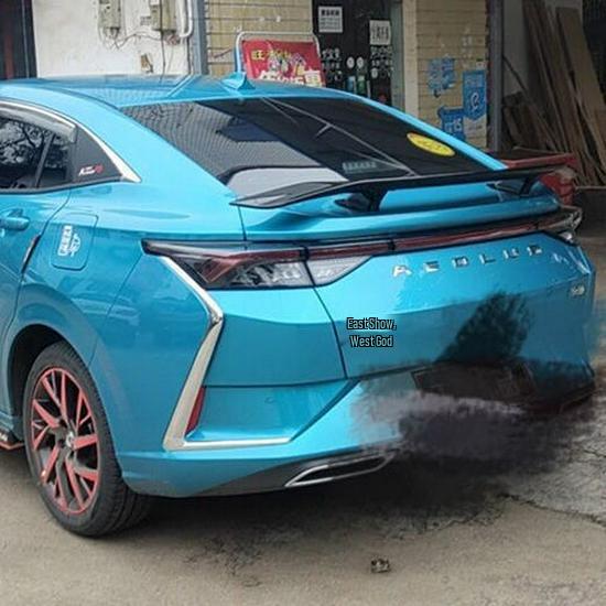 Задний спойлер ABS с текстурой под карбон, без сверления, для спортивных автомобилей GT - Стиль B 'Крыло самолета'