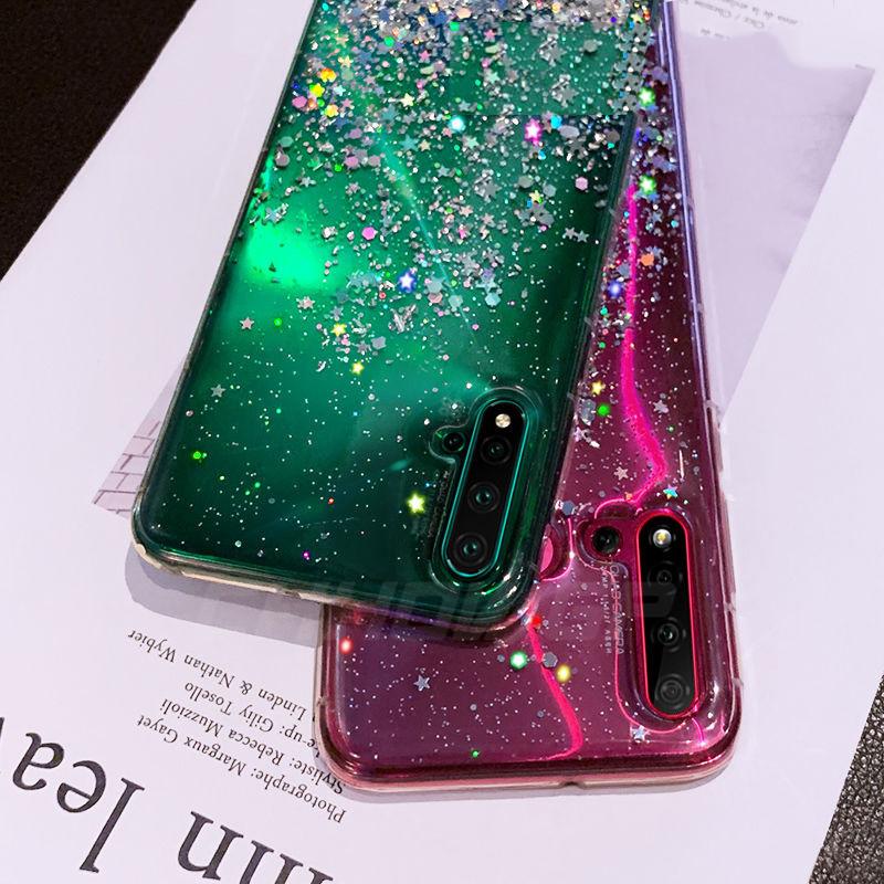 Чехол для Xiaomi Redmi Note 9S 9 Pro Note9, мягкая задняя крышка из ТПУ с блестками и блестками для Redmi 9 9A 9AT 9C, NFC, прозрачные силиконовые чехлы для телефонов с сияющей звездой