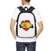 Flag Of Spain Student Backpack School Bag Hiking Travel Daypack for Boys Girls Fashion Bookbag Shoulder Bags