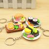 New Japanese Restaurant Sushi Salmon Simulation Food Keychain Pendant Creative Gift