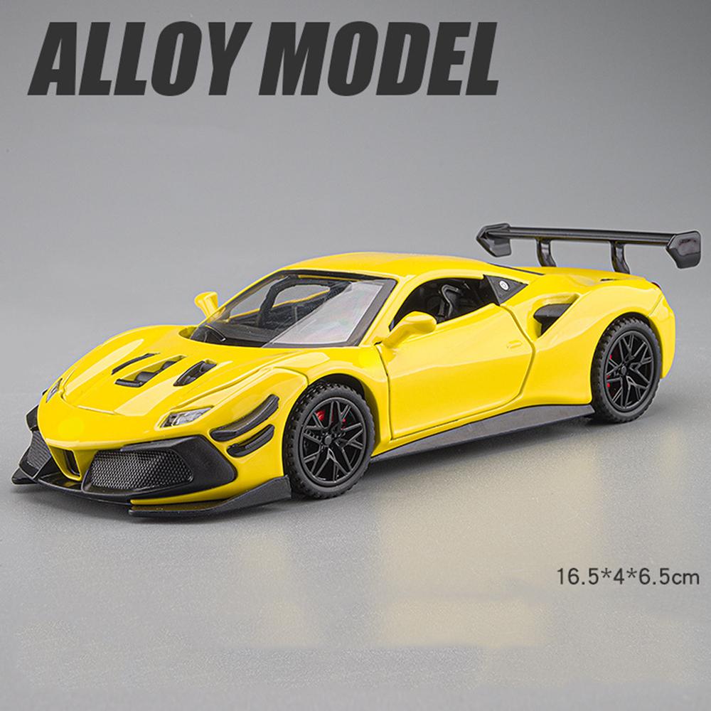1:32 F488 Спортивная модель автомобиля, игрушки, сплав, литье под давлением, металл, инерционный звук, свет, высокая имитация транспортного средства для коллекции, детские подарки