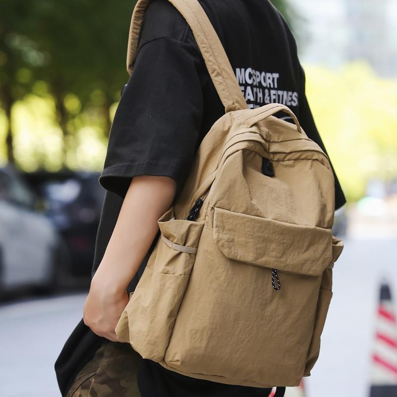 Однотонный рюкзак большой емкости для школьников, женский дорожный рюкзак, мужская компьютерная сумка