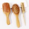 2pcs Bamboo Comb Set,oval/square Bamboo Air Cushion Comb,bamboo Mouse Tail Comb,anti-static Hair comb,Special for Real Hair Wigs