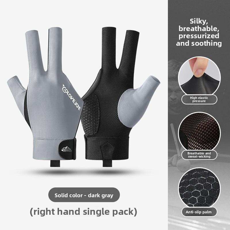 Leitch Professional Billiard Gloves Thin Breathable Three-Finger Gloves Snooker Billiard Sports Gloves Single Pack