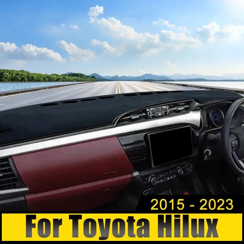 Автомобиль Для Toyota Hilux 2015 - Накладка на приборную панель Предотвращение бликов Коврик Защита от УФ-лучей Аксессуары 2016 2017 2018
