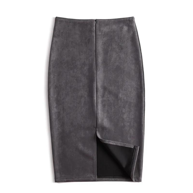 Женские сексуальные юбки, многоцветные, с высокой талией, с запахом на бедрах, узкая юбка миди, элегантная офисная женская эластичная юбка-карандаш Faldas