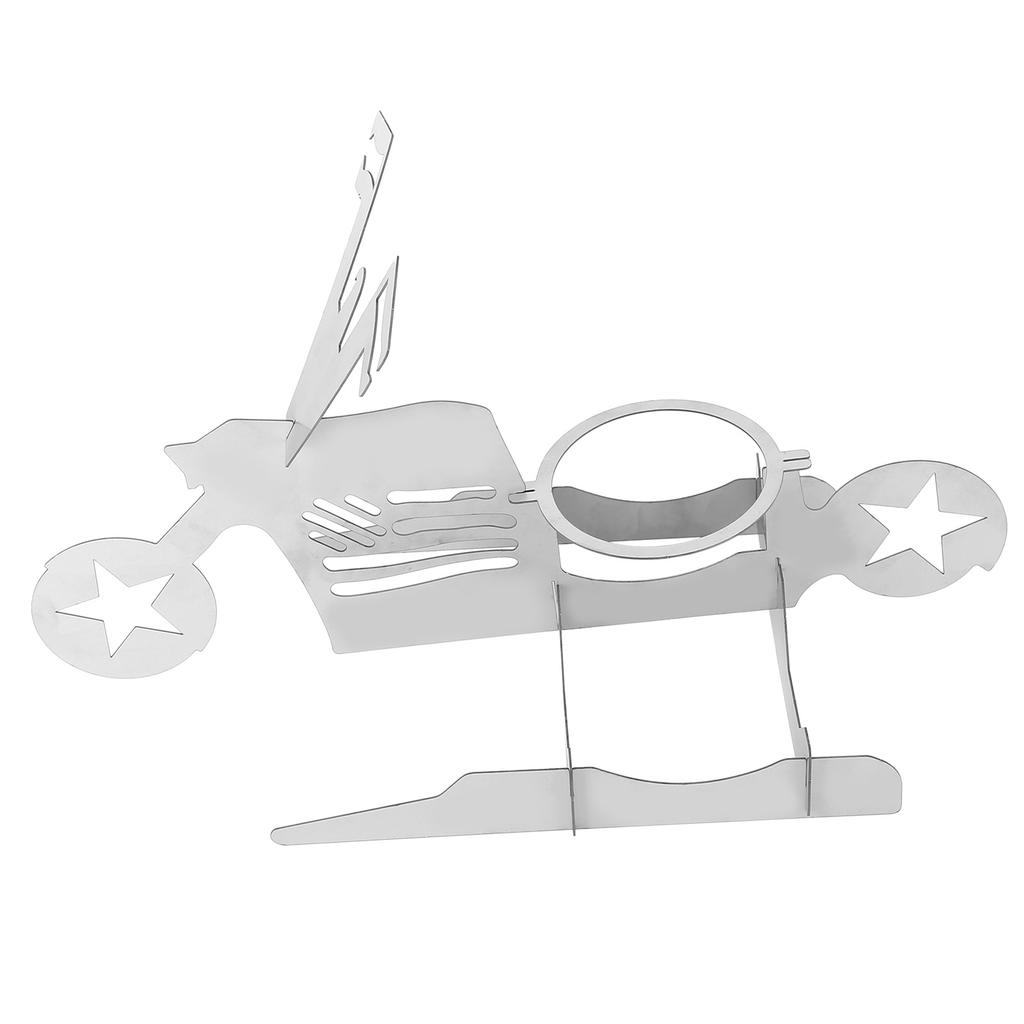 Подставка для курицы из нержавеющей стали, съемная, переносная, в форме мотоцикла, подставка для жаровни для барбекю на вечеринку(Форма пятиконечной звезды )