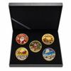 Christmas commemorative coin, single piece, Santa Claus metal commemorative medal, holiday happy coin