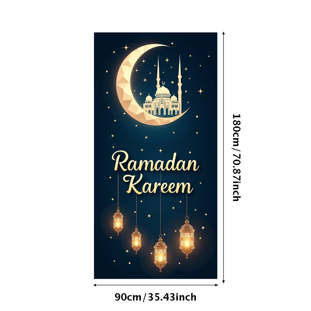 Рамадан Карим Баннер Мечеть Фонари Праздничный Приветственный Фон Рамадан Мубарак Вечеринка Домашний Декор Реквизит для Фотографии Фон