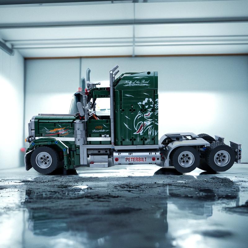 Набор конструктора «Зеленый американский грузовик» из 2105 деталей - Сложная игрушка для сборки для взрослых, Идеально подходит для домашнего декора и коллекционеров