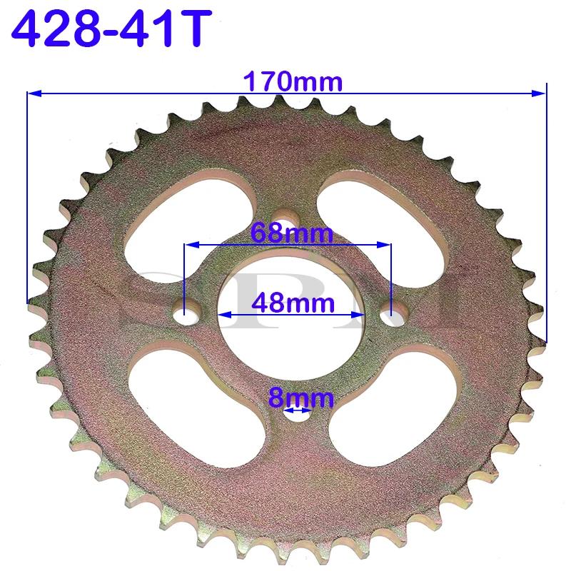 Задняя звезда для мотоцикла 25T/31T/32T/37T/41T/48T, Ведущая звезда цепи 428, 48 мм, Для квадроцикла, багги, UTV, гольф-кара, квадроцикла, Аксессуары
