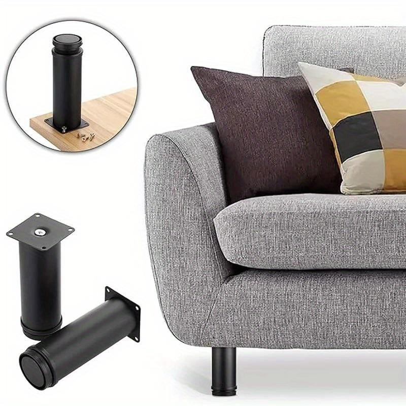 4 шт., ножки для мебели из нержавеющей стали, металлические регулируемые круглые металлические мебельные сменные угловые ножки