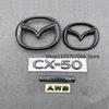 MAZDA CX-50 Логотип ABS Черный Карбон 2023 2024 2025 Автомобиль Капот Передняя Решетка Задний Багажник Шильдик Наклейка CX50 Аксессуар Тюнинг