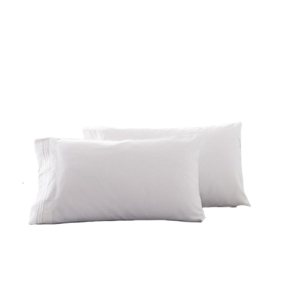 Set of 2 Lightweight Microfiber Pillowcases Queen Size Pillow Cases Durable Pillow Cover  Home
