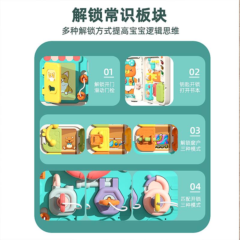 Baby Busy Board Montessori Early Education Toy House Fine Action Training Tool Montessori Book Baby Steering Wheel