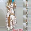 2022 Women Boho Shirt Dress Summer Turn-down Collar Single Breasted Button Lrregular Long Dress Female Sexy Letter Print Fashion Maxi Dresses