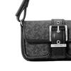 Michael Kors Mk Colby Silver Hardware Snap Closure Coated Canvas Tote Shoulder Bag Women bags Black 32F4SBAU0B-BLACK