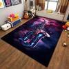 Colorful Saxophone Pattern Carpet with Artistic Galaxy Background Design Suitable for use as an anti-slip for living room bedroom sofas