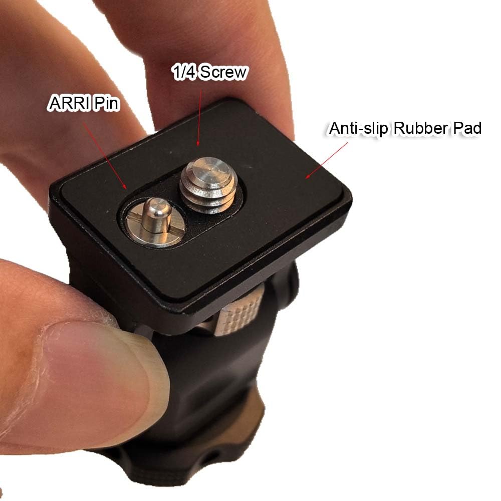 Mini Snail Gimbal Quick Release Support Holder with Screw Head ARRI Locating Screw Hole at the Bottom of the Bracket Cold Foot Mount for Standard DSLR