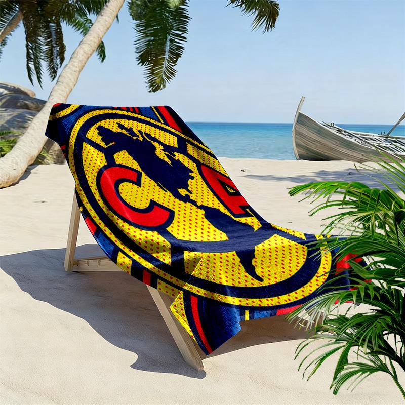 Club America Print Beach Towel, Large Soft Quick Dry Towel for Beach Camping Swimming