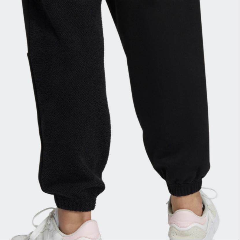 Adidas Knitted Sweatpants Women's Black Moderate Cuffed Pants IA6762