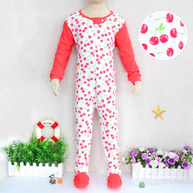 100% Хлопковые комбинезоны с длинным рукавом для мальчиков и девочек, возраст 2-7 лет, с застежкой-молнией и забавными узорами - Идеальная пижама
