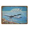 Американский Классический Самолет Истребитель Металлические Знаки Самолет Наклейка На Стену Винтаж Художественная Живопись Плакат Бар Комната Домашний Декор YJ012