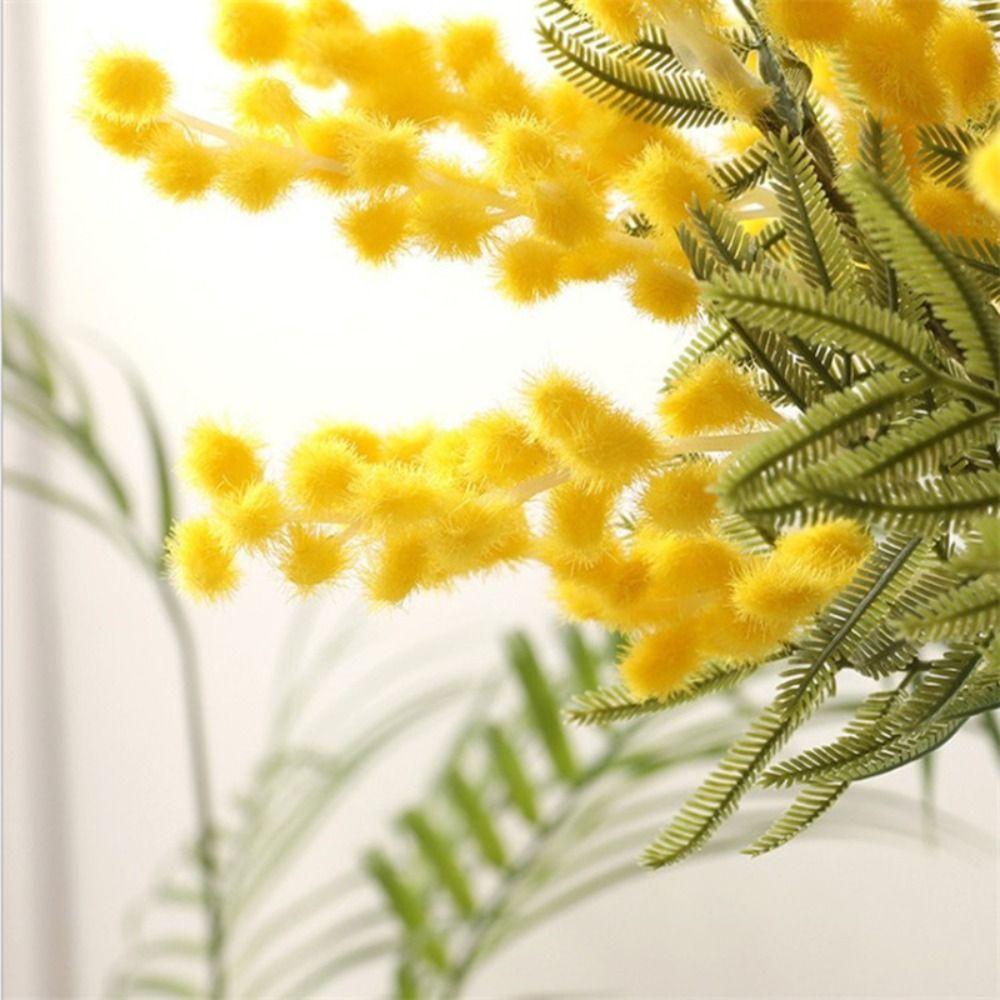 Table Cherry Mimosa For Home Decor Spray Fake Flower Artificial Plant Artificial Flower Fake Acacia