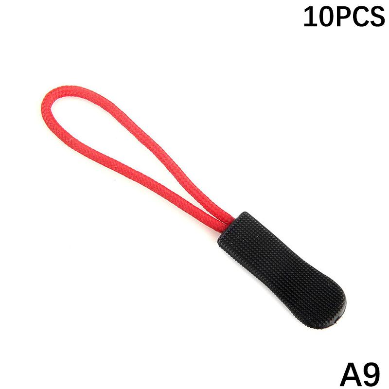 10 Pcs Zipper Pull Puller End Fit Rope Tag Replacement Clip Broken Buckle Fixer Zip Cord Tab Travel Bag Suitcase Tent