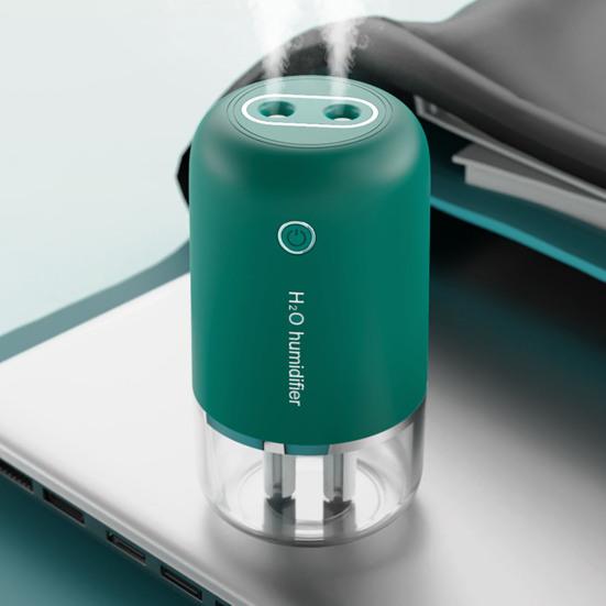 1200 мАч беспроводной настольный увлажнитель воздуха с двойным распылением, большой резервуар для воды, тяжелый туман, увлажнитель воздуха для сна