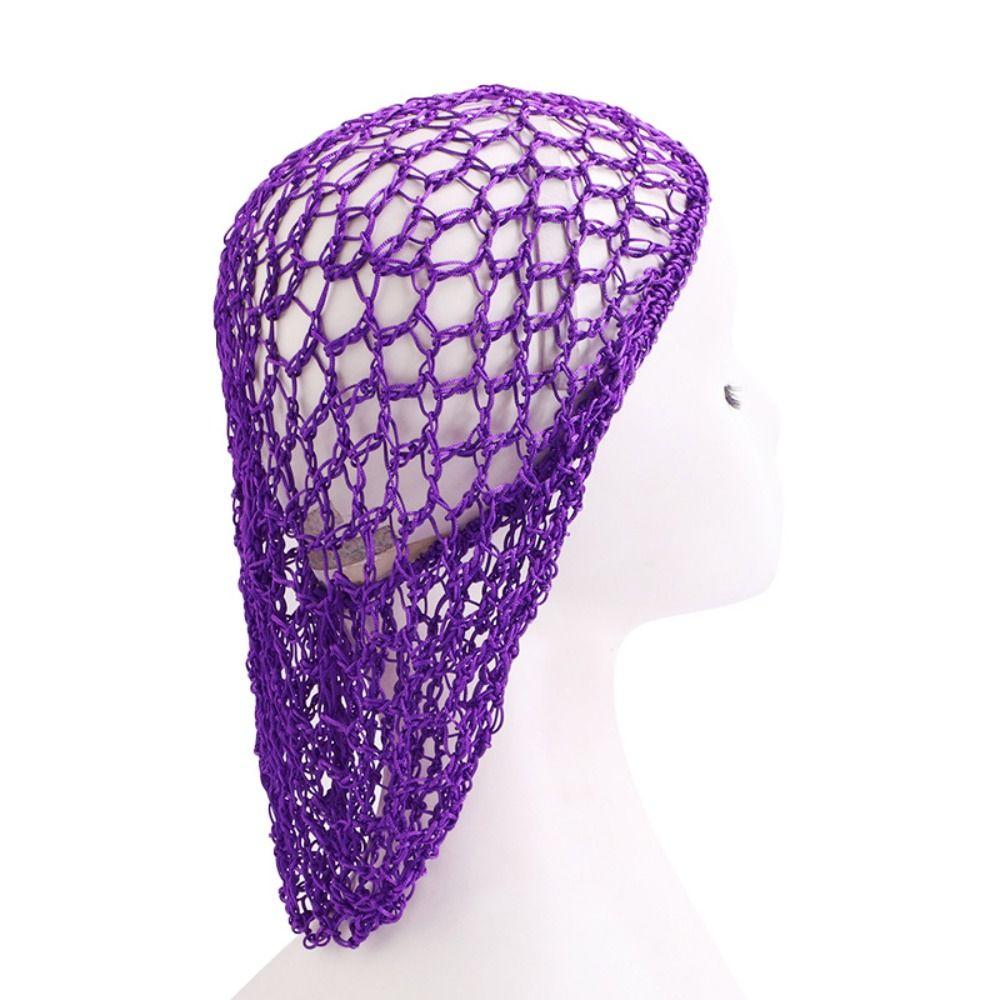 Turban Hat Black Wig Caps Handmade Crochet Hair Snood Hair Accessories Mesh Hair Net for Sleeping