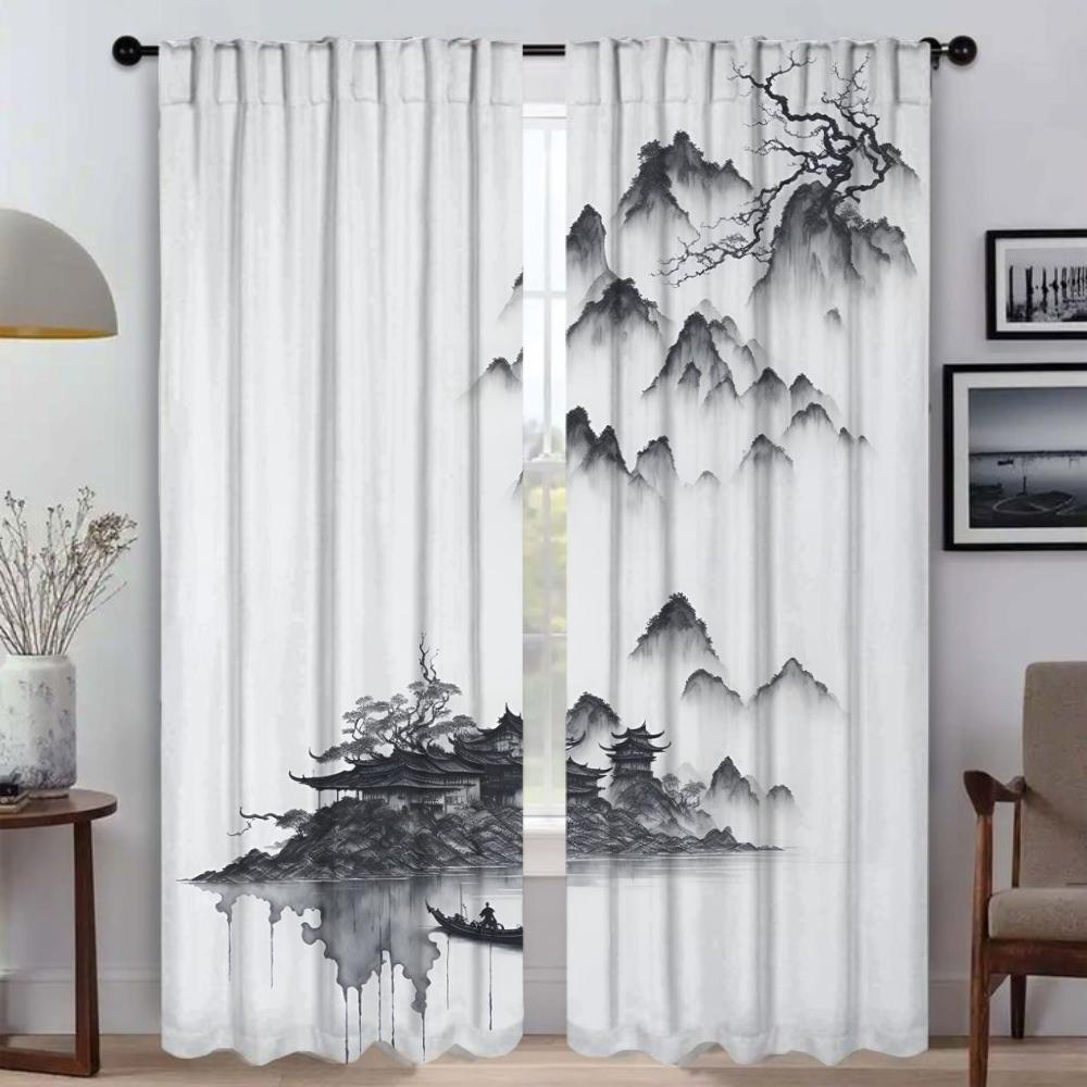 Кухонные шторы для гостиной, занавеска с красочным рисунком, украшение на Хэллоуин, перегородка, тюль для спальни, затемняющие шторы для детей