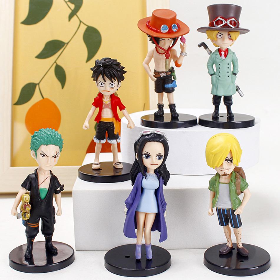 6Pcs Set Anime One Piece Action Figure Pvc Luffy New Action Collectible Model Decorations Doll Children Toys For Christmas Gifts
