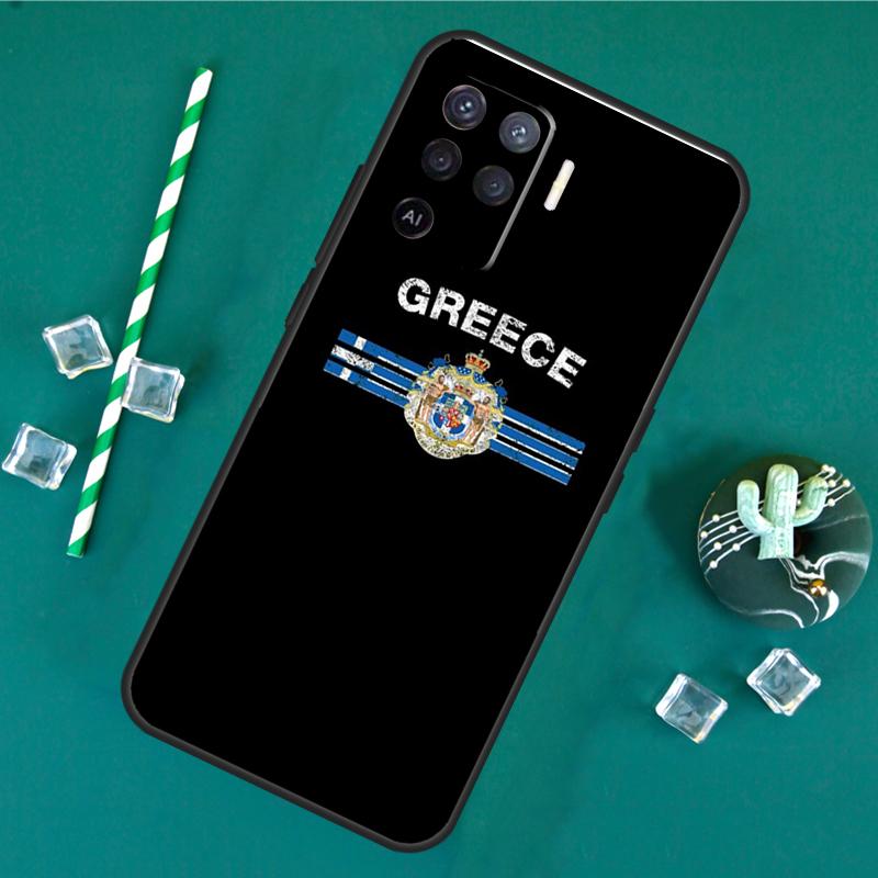 Греция Греческий Флаг Чехол Для Oppo A17 A15 A40 A60 A80 A16 A76 A96 A18 A38 A58 A78 A98 A91 A57 A74 A94 A54S Чехол