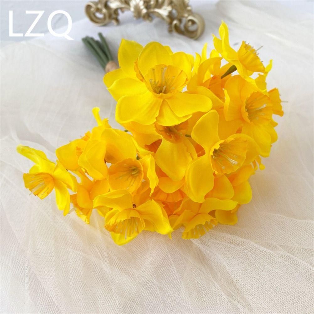 6 шт./пучок Красивый букет искусственных нарциссов Новый декор Искусственный цветок