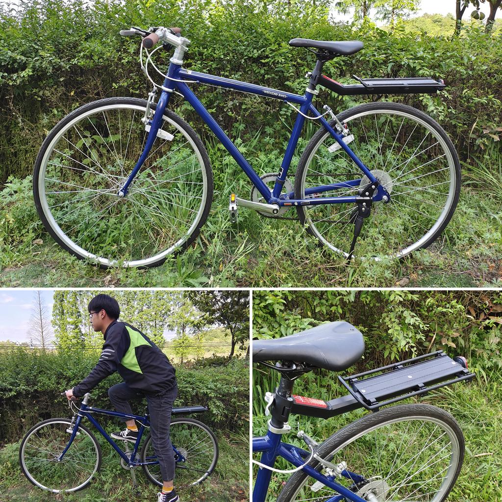 Bike Cargo Rack Rear Bike Rack Quick Release Cycle Aluminium Alloy Luggage Carrier Racks with Reflector