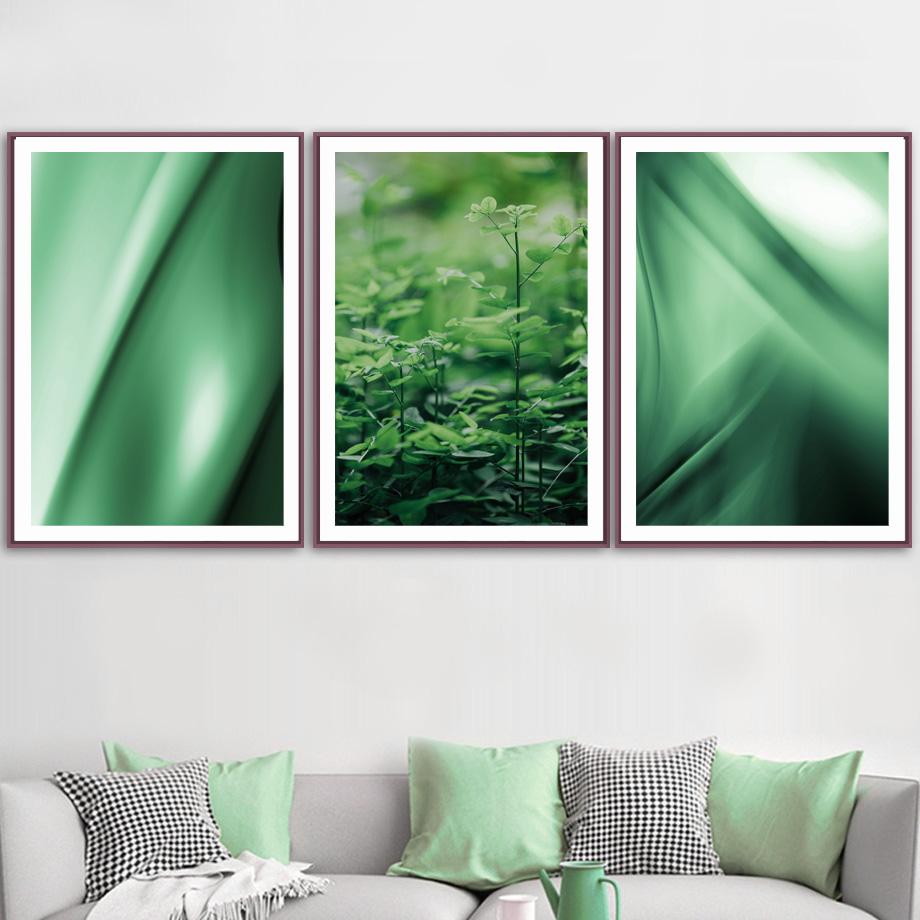 Свежие зеленые растения папоротники банановый лист плакаты на скандинавскую тему и принты холст живопись настенные художественные фотографии для гостиной домашний декор