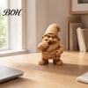 Desk Gnome Statue 3D Printed Figurine, Nose Picking Cartoon Statue, DIY Garden Figure Coloring Painting Dwarf Sculpture for Home Office Decor Ornament